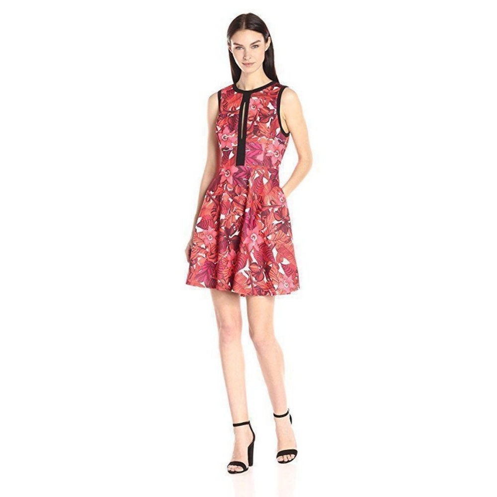 ABS Allen Schwartz cleavage pocketed tank Dress